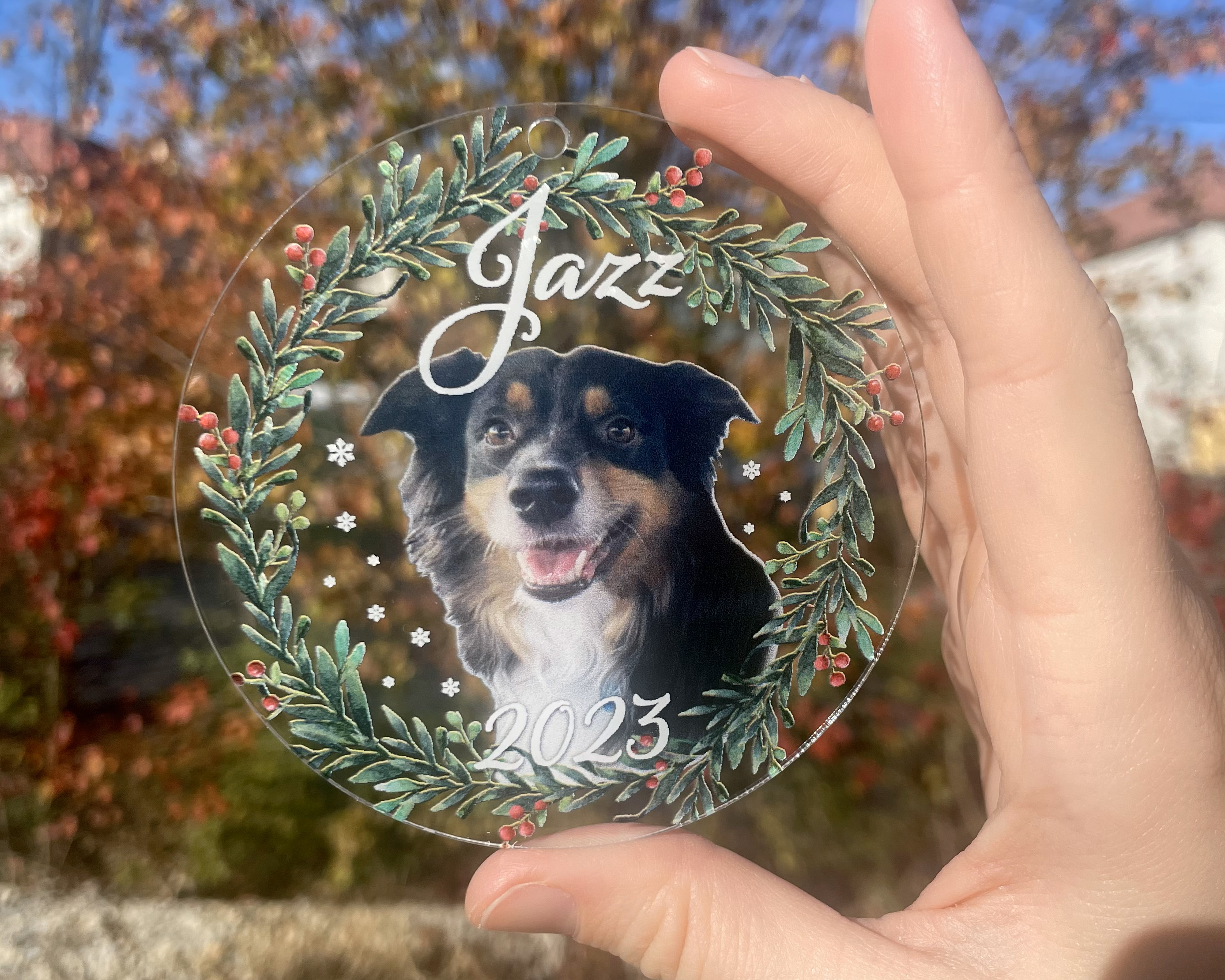 Acrylic Dog Ornament