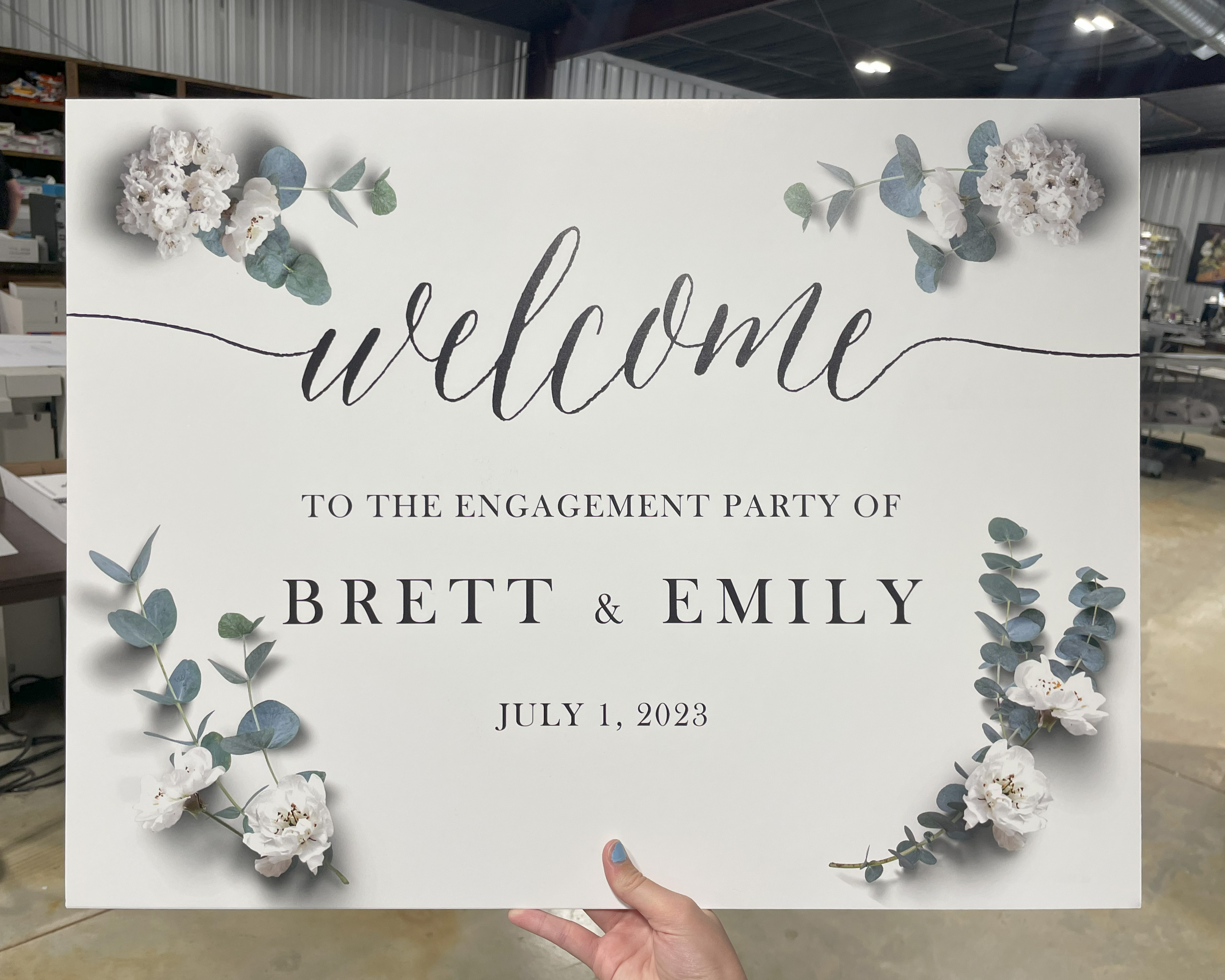 Foam Board Engagement Sign